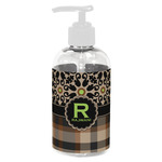 Moroccan Mosaic & Plaid Plastic Soap / Lotion Dispenser (8 oz - Small - White) (Personalized)