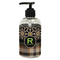 Moroccan Mosaic & Plaid Plastic Soap / Lotion Dispenser (8 oz - Small - Black) (Personalized)