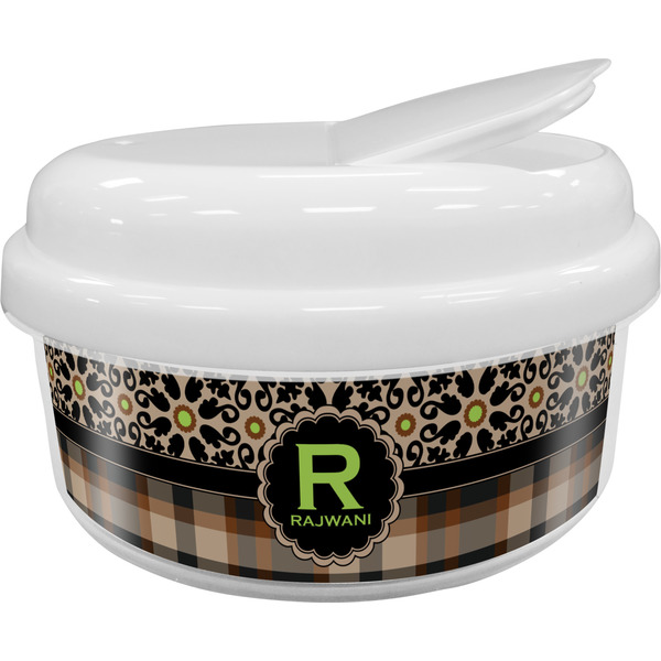 Custom Moroccan Mosaic & Plaid Snack Container (Personalized)