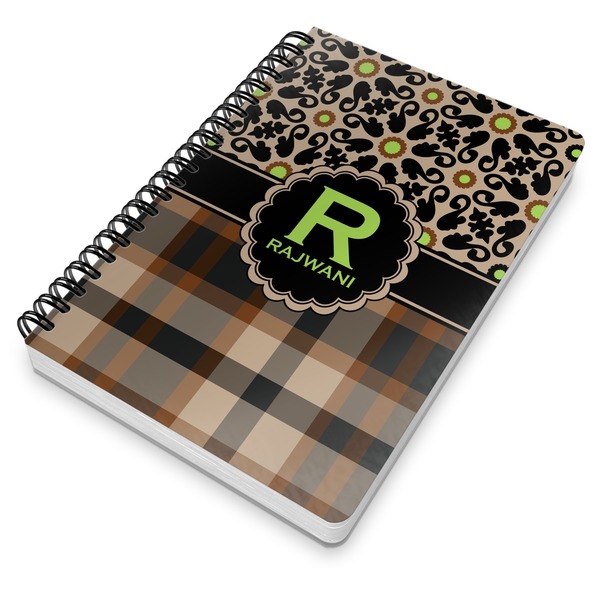 Moroccan Mosaic & Plaid Spiral Journal 7 x 10 - Main