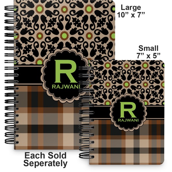 Moroccan Mosaic & Plaid Spiral Journal - Comparison
