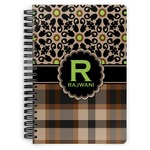 Moroccan Mosaic & Plaid Spiral Notebook (Personalized)