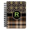 Moroccan Mosaic & Plaid Spiral Journal Small - Front View
