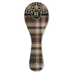 Moroccan Mosaic & Plaid Ceramic Spoon Rest (Personalized)