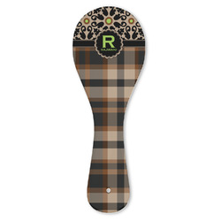 Moroccan Mosaic & Plaid Ceramic Spoon Rest (Personalized)