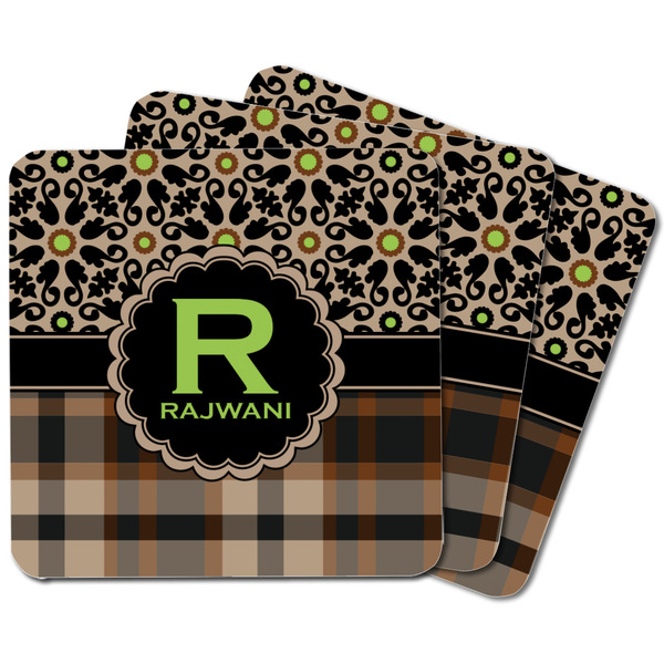 Moroccan Mosaic & Plaid Square Fridge Magnet - MAIN