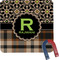 Moroccan Mosaic & Plaid Square Fridge Magnet (Personalized)