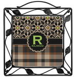 Moroccan Mosaic & Plaid Square Trivet (Personalized)
