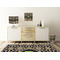 Moroccan Mosaic & Plaid Square Wall Decal Wooden Desk