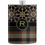 Moroccan Mosaic & Plaid Stainless Steel Flask (Personalized)