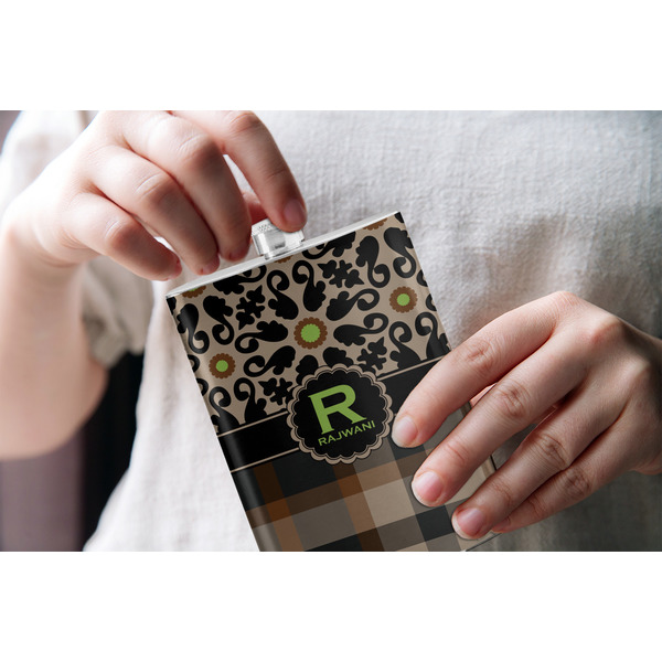 Moroccan Mosaic & Plaid Stainless Steel Flask - LIFESTYLE 1