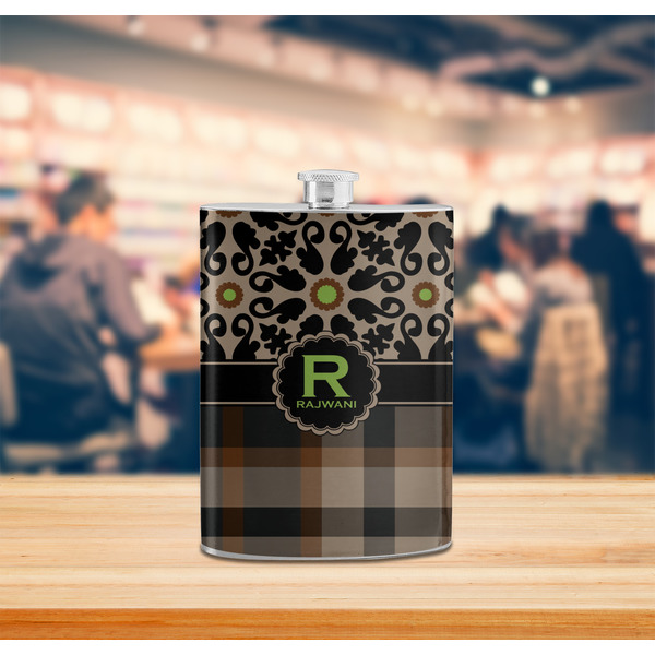 Moroccan Mosaic & Plaid Stainless Steel Flask - LIFESTYLE 2