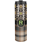 Moroccan Mosaic & Plaid Stainless Steel Skinny Tumbler - 20 oz (Personalized)