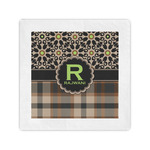 Moroccan Mosaic & Plaid Cocktail Napkins (Personalized)
