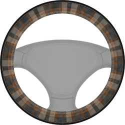 Moroccan Mosaic & Plaid Steering Wheel Cover