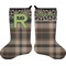 Moroccan Mosaic & Plaid Holiday Stocking - Double-Sided - Neoprene (Personalized)