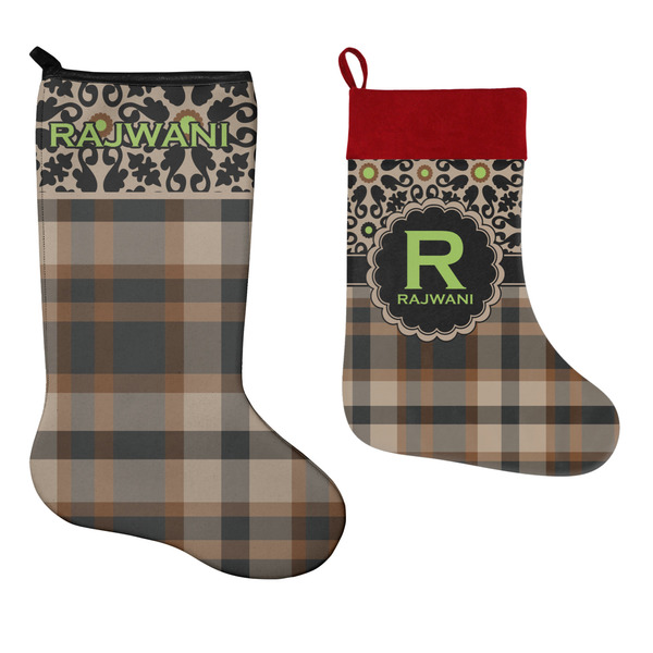 Moroccan Mosaic & Plaid Stockings - Side by Side compare
