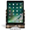 Moroccan Mosaic & Plaid Stylized Tablet Stand - Front with ipad