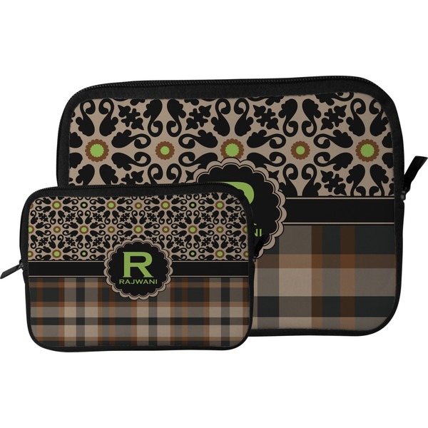 Moroccan Mosaic & Plaid Tablet Sleeve (Size Comparison)