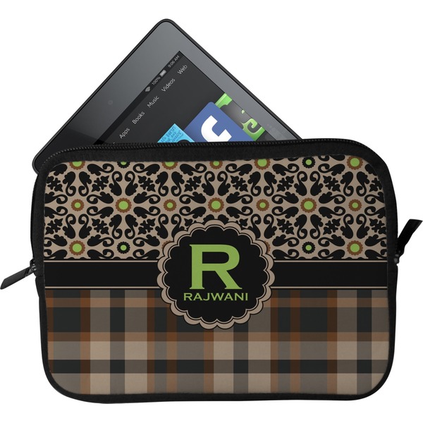 Custom Moroccan Mosaic & Plaid Tablet Case / Sleeve (Personalized)