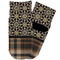 Moroccan Mosaic & Plaid Toddler Ankle Socks - Single Pair - Front and Back