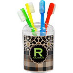 Moroccan Mosaic & Plaid Toothbrush Holder (Personalized)
