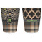 Moroccan Mosaic & Plaid Trash Can White - Front and Back - Apvl