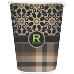 Moroccan Mosaic & Plaid Waste Basket (Personalized)