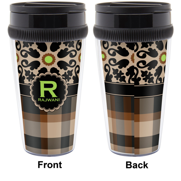 Moroccan Mosaic & Plaid Travel Mug Approval (Personalized)