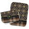 Moroccan Mosaic & Plaid Two Rectangle Burp Cloths - Open & Folded