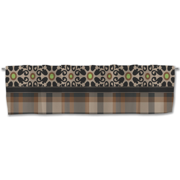 Moroccan Mosaic & Plaid Valance - Front
