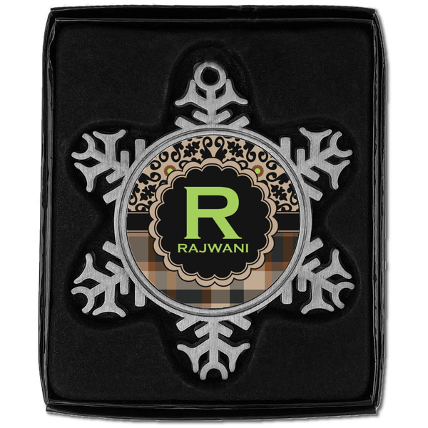 Moroccan Mosaic & Plaid Vintage Snowflake - In box