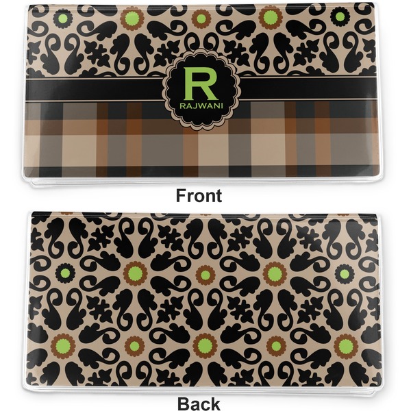 Moroccan Mosaic & Plaid Vinyl Check Book Cover - Front and Back