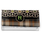 Moroccan Mosaic & Plaid Vinyl Checkbook Cover (Personalized)