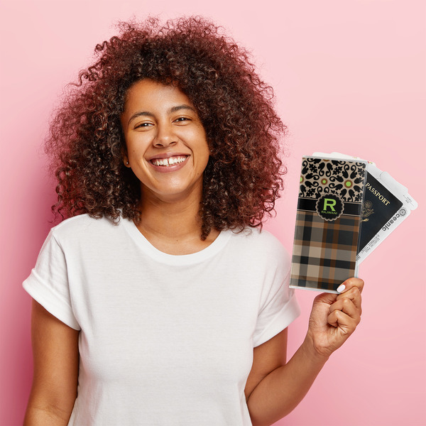 Moroccan Mosaic & Plaid Vinyl Document Holder - LIFESTYLE