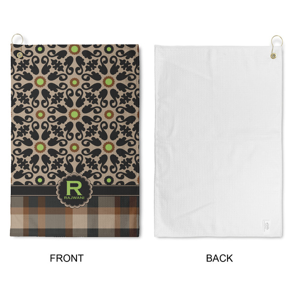 Moroccan Mosaic & Plaid Waffle Weave Golf Towel - Approval