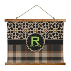 Moroccan Mosaic & Plaid Wall Hanging Tapestry - Wide (Personalized)