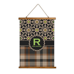 Moroccan Mosaic & Plaid Wall Hanging Tapestry - Tall (Personalized)