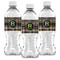 Moroccan Mosaic & Plaid Water Bottle Labels - Front View