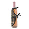 Moroccan Mosaic & Plaid Wine Bottle Apron - DETAIL WITH CLIP ON NECK
