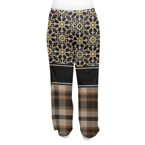 Moroccan Mosaic & Plaid Women's Pj on model - Back