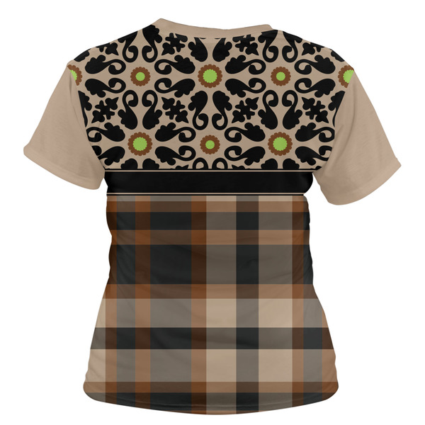 Moroccan Mosaic & Plaid Women's T-shirt Back