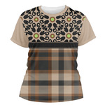 Moroccan Mosaic & Plaid Women's Crew T-Shirt