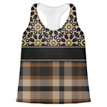Moroccan Mosaic & Plaid Womens Racerback Tank Top - 2X Large