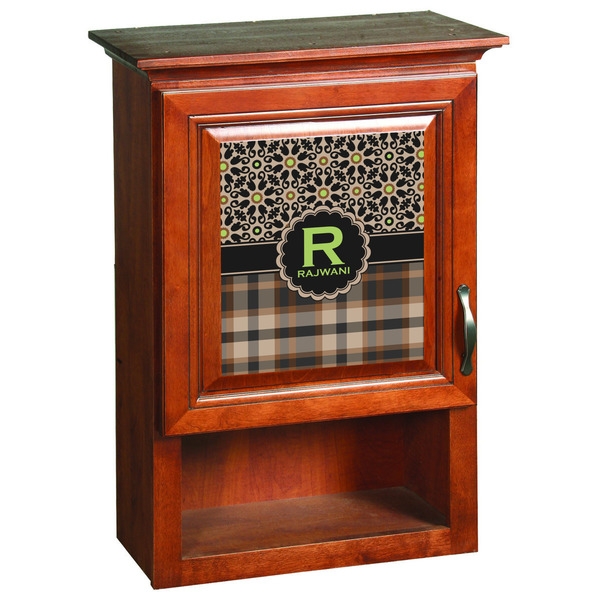 Moroccan Mosaic & Plaid Wooden Cabinet Decal (Medium)
