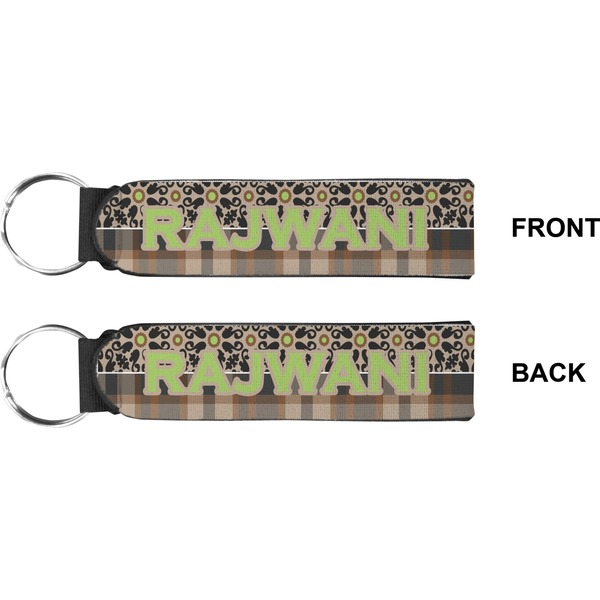 Moroccan Mosaic & Plaid Wristlet (Front + Back)