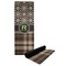 Moroccan Mosaic & Plaid Yoga Mat with Black Rubber Back Full Print View