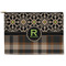 Moroccan Mosaic & Plaid Zipper Pouch - Large - 12.5"x8.5" (Personalized)