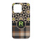 Moroccan Mosaic & Plaid iPhone 13 Case - Back
