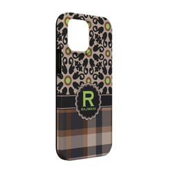 Moroccan Mosaic & Plaid iPhone Case - Rubber Lined - iPhone 13 (Personalized)